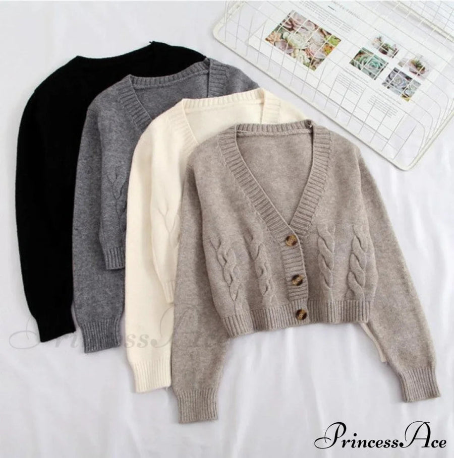 BINASCO - Cardigan in maglia a tinta unita
