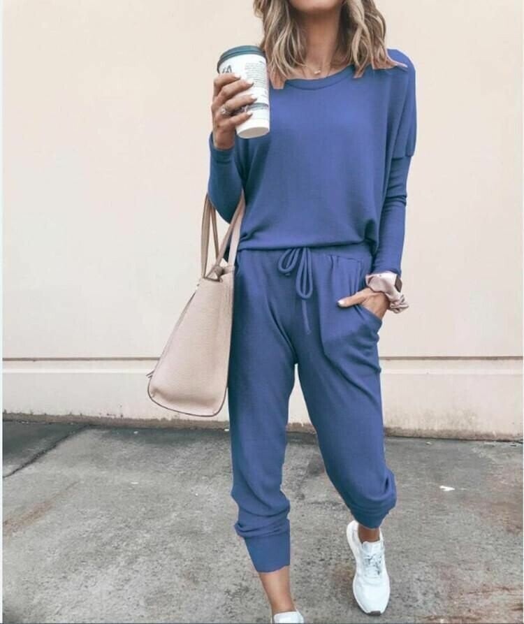 GIULIA - Completo coordinato da donna in rosa, nero e grigio