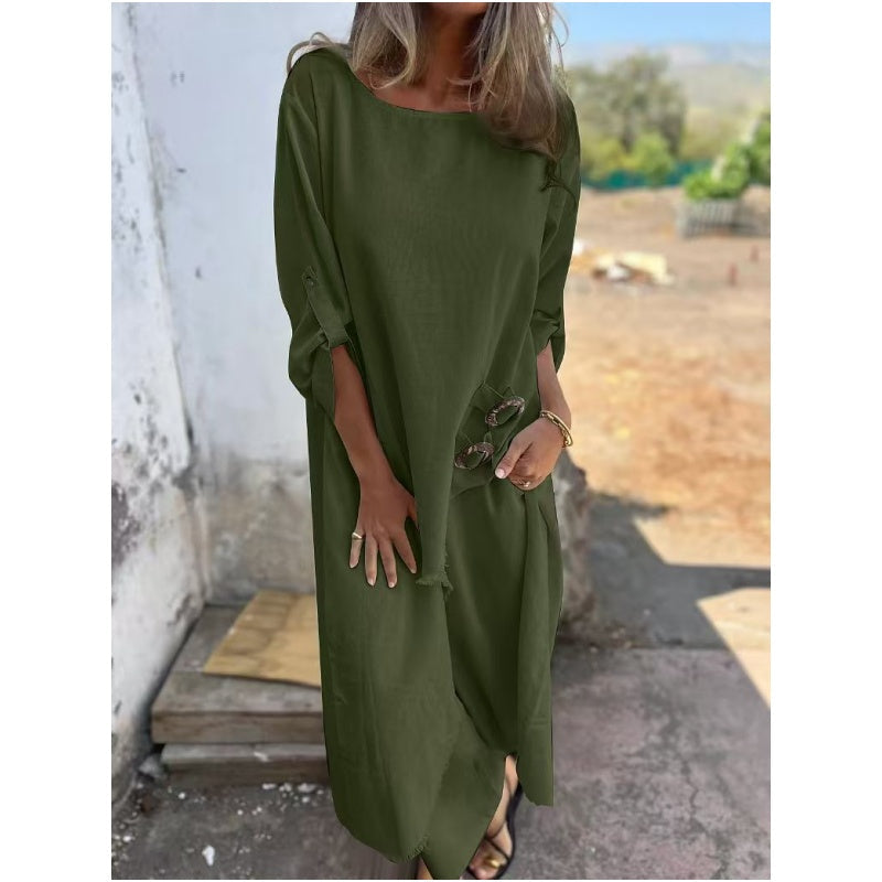 GIULIA - Completo due pezzi in lino e cotone elegante