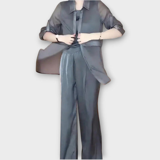 GIULIA - Set 3 Pezzi Relaxed Grigio, Nero, Marrone Chiaro