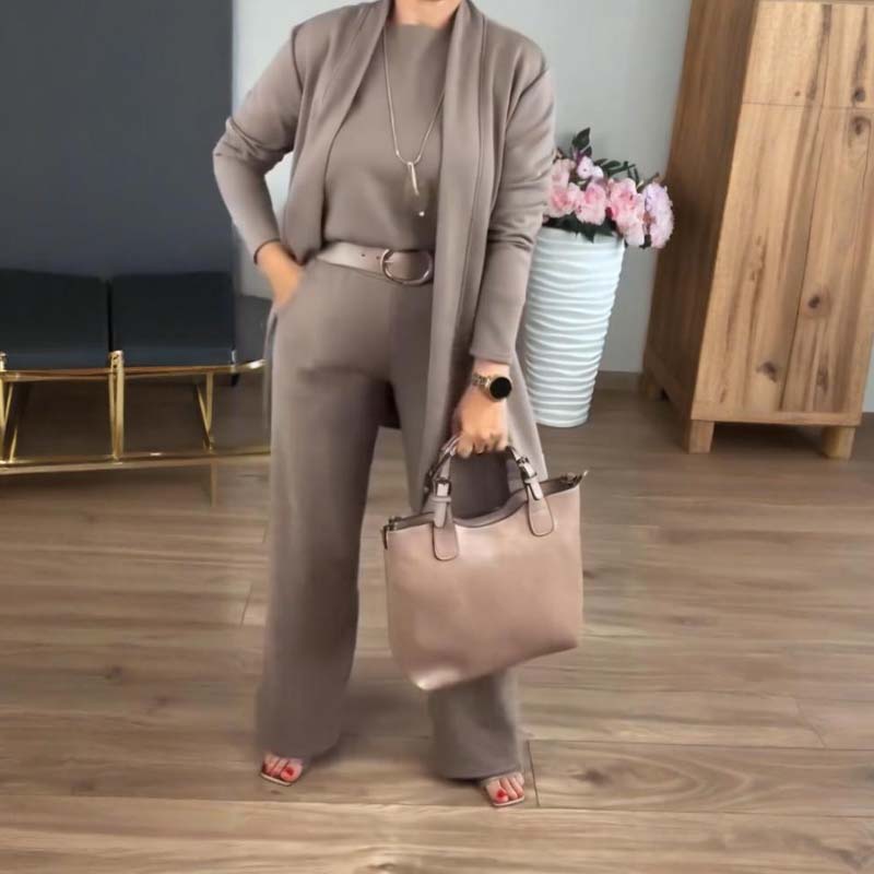 GIULIA - ENSEMBLE TRE PEZZI CON CARDIGAN ELEGANTE