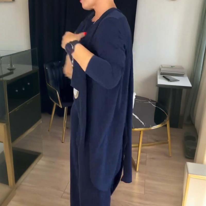 GIULIA - ENSEMBLE TRE PEZZI CON CARDIGAN ELEGANTE