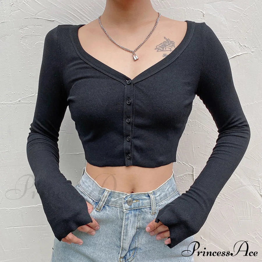 ONETA - Cardigan corto elasticizzato a maniche lunghe