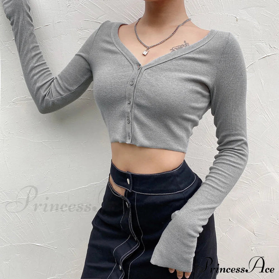 ONETA - Cardigan corto elasticizzato a maniche lunghe