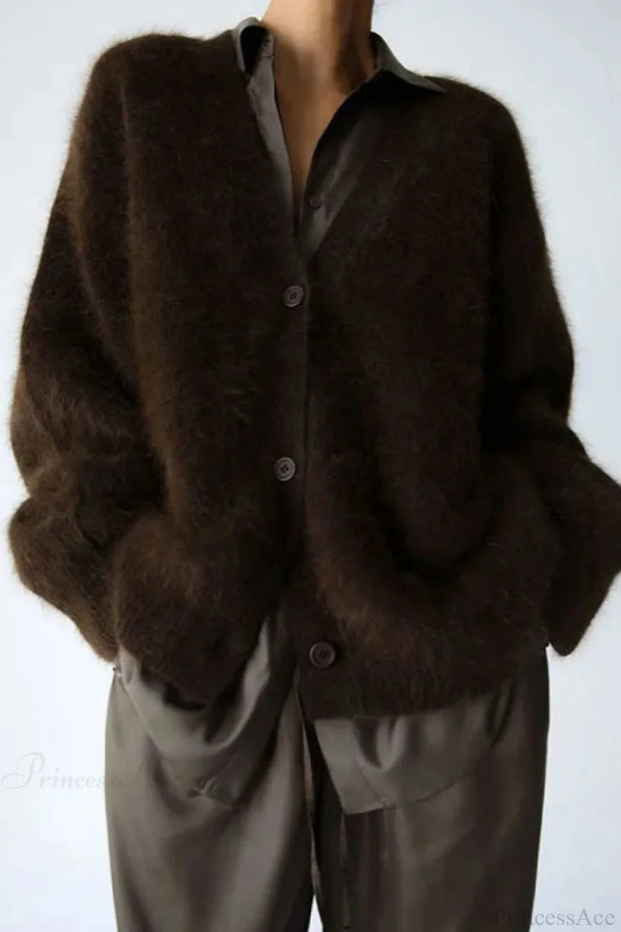 NASTURZIO - Cardigan ampio con scollo a V