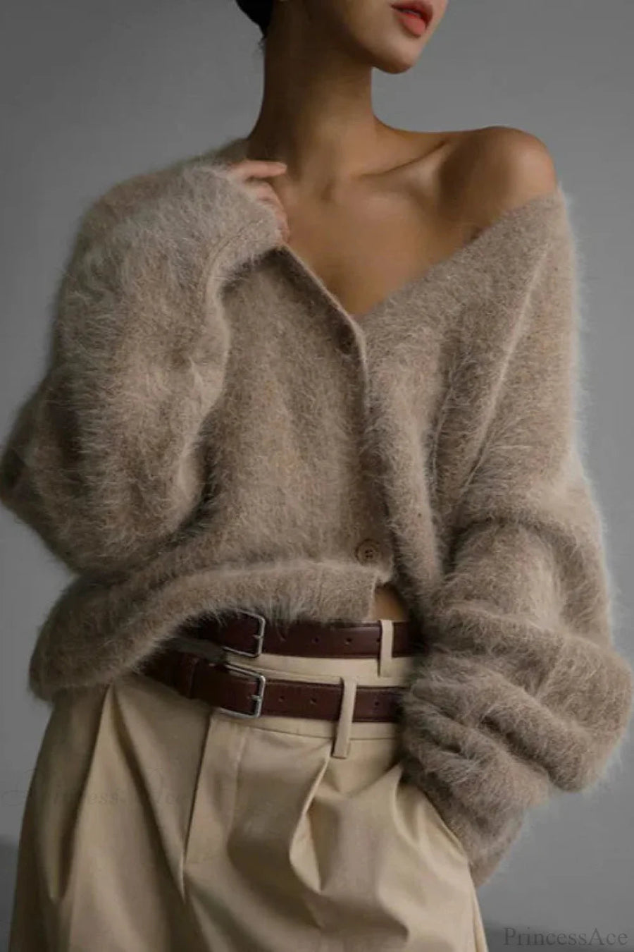 NASTURZIO - Cardigan ampio con scollo a V