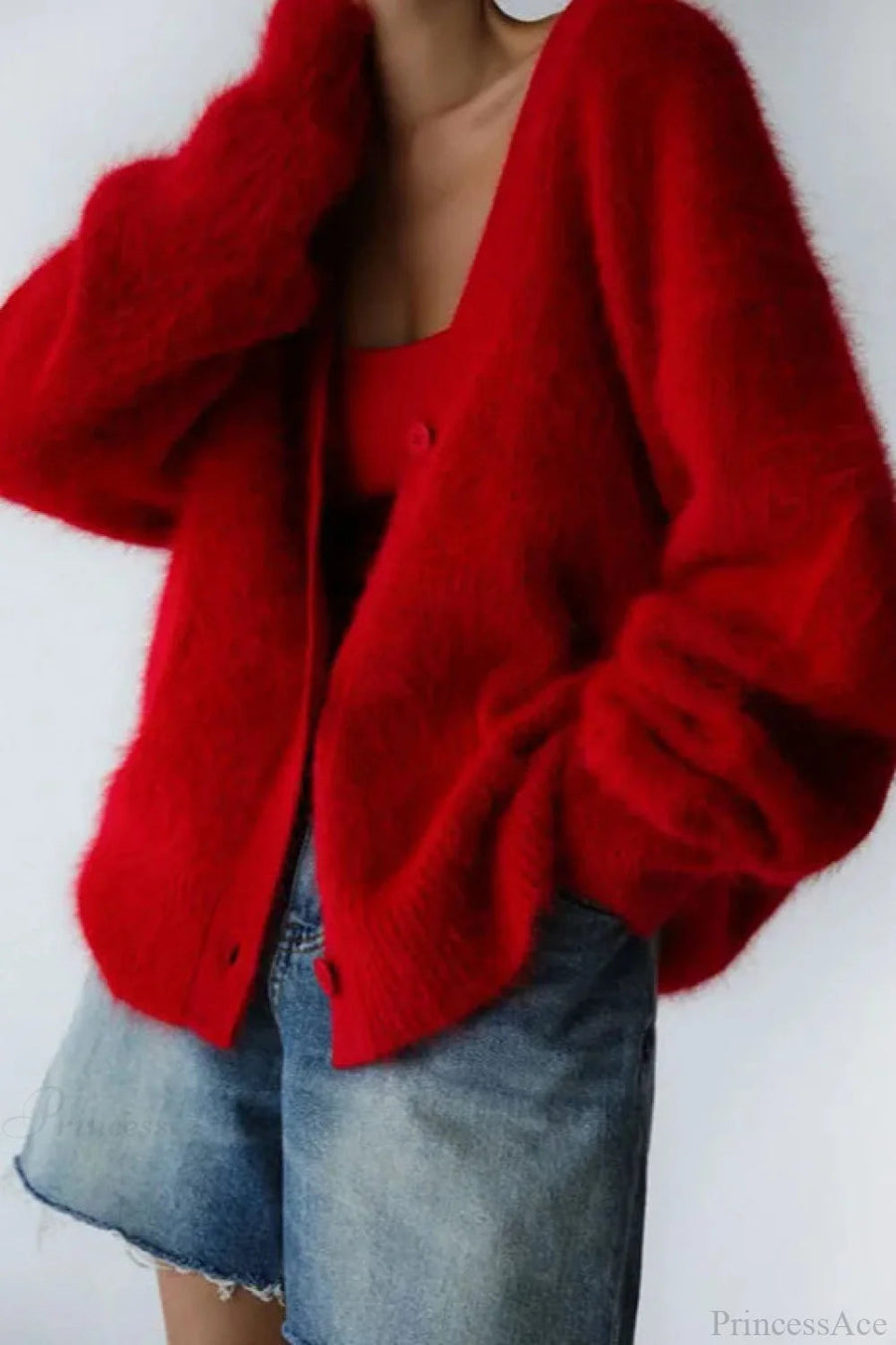 NASTURZIO - Cardigan ampio con scollo a V