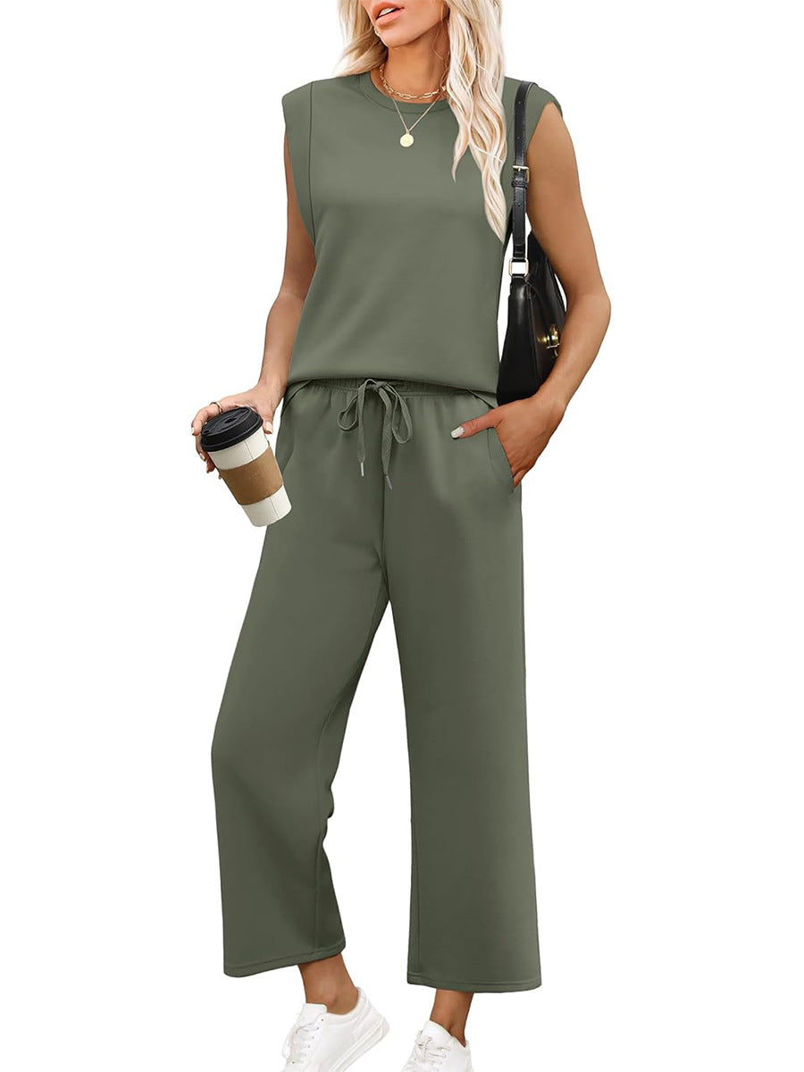 SOFIA - Set donna due pezzi blu, nero, khaki, rosa e beige