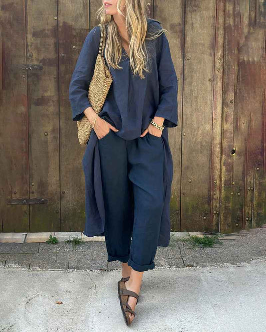 TREZZONE - Set due pezzi con tunica lunga e pantaloni