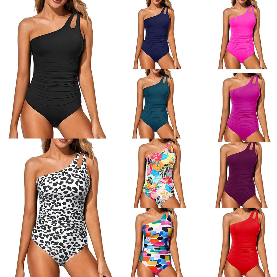 GIULIA - Costume intero monospalla multicolore