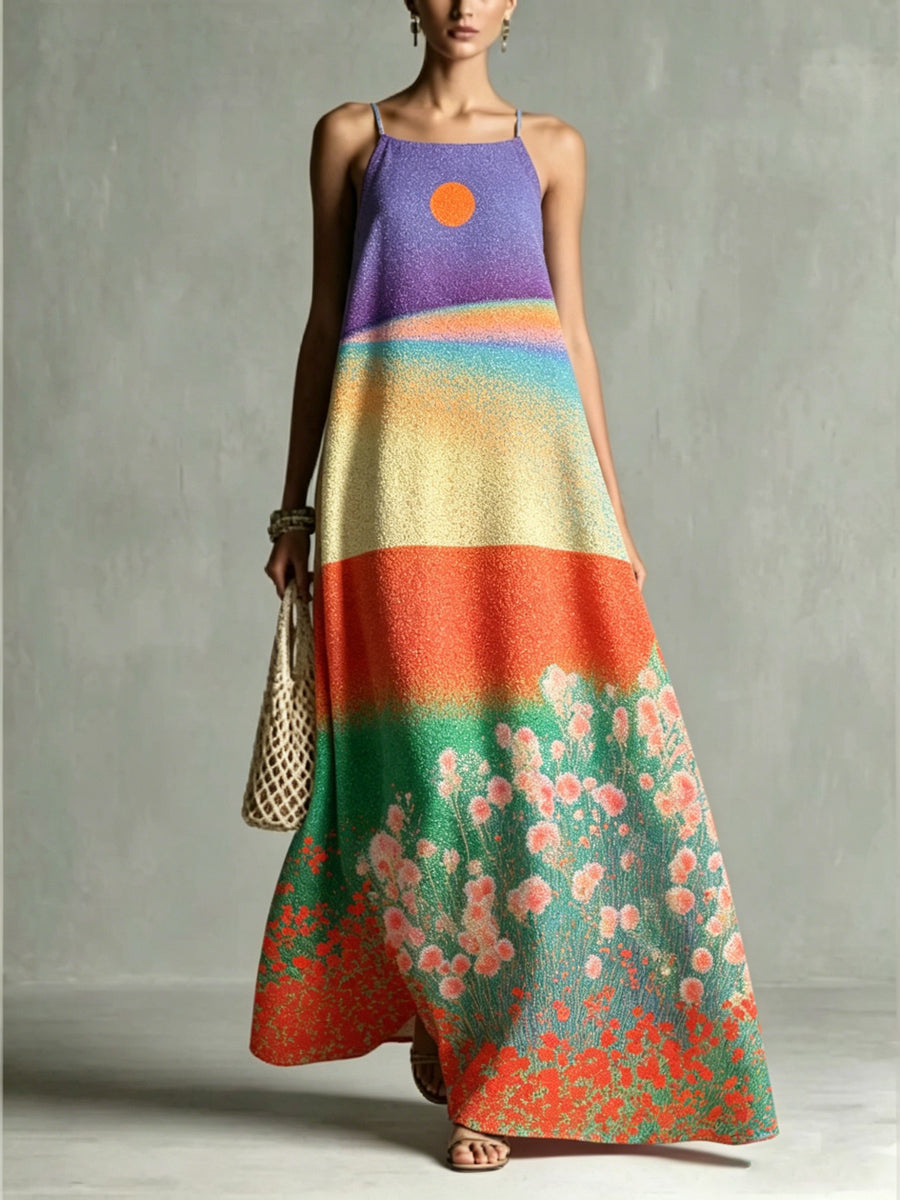URBISAGLIA - Maxi dress plissettato romantico