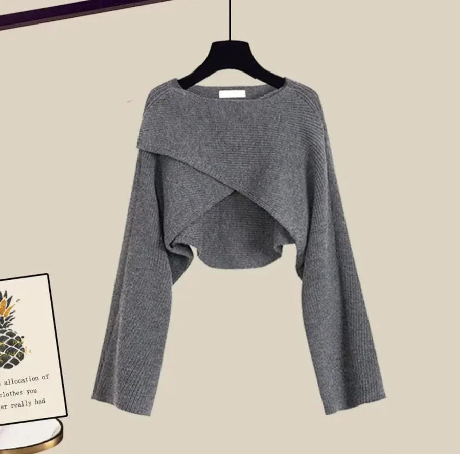 MARTINA - Completo 3 Pezzi Grigio e Marrone