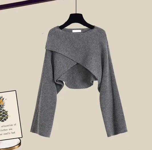 GIULIA - SET TRE PEZZI GRIGIO O MARRONE CHIC