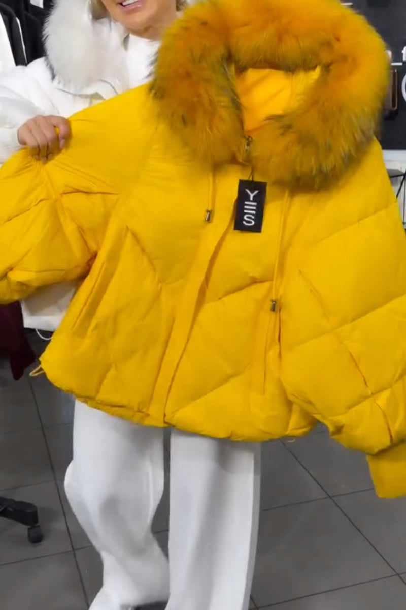 VERGIATE - Giubbotto imbottito con maxi collo avvolgente per l'inverno ❄️