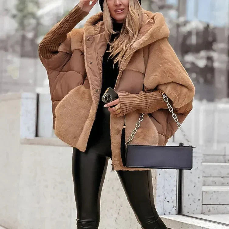 OTTAVIANO - Giacca con cappuccio imbottita in marrone, grigio, nero o beige