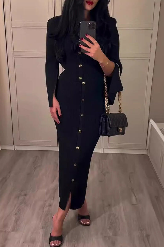 GIULIA - Completo nero a due pezzi elegante