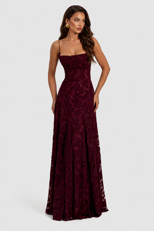 BIANCA - Abito elegante in pizzo floreale