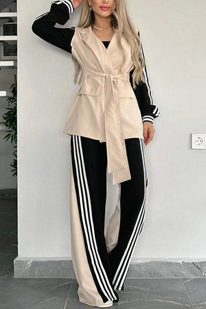 JELSI - Completo pantaloni casual color block in tessuto web