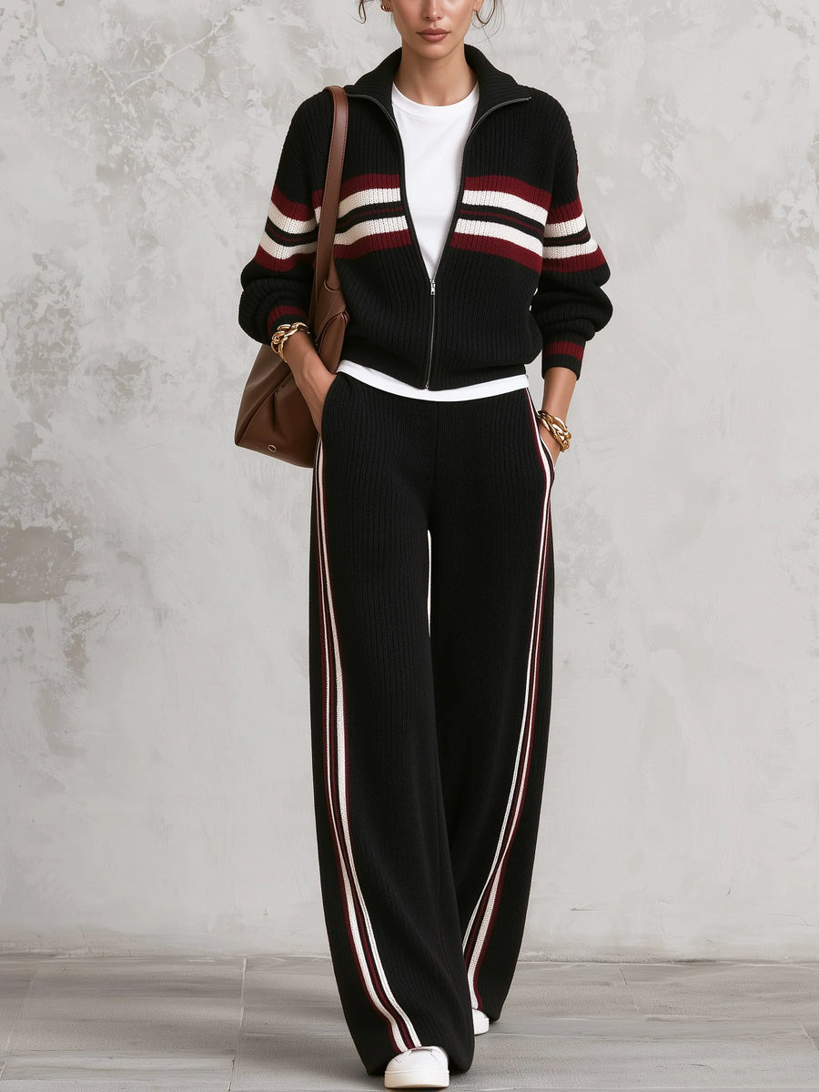 CARAPELLE - Set due pezzi in maglia a righe