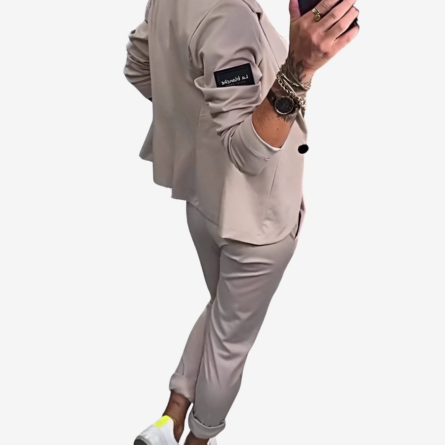ANNA - Ensemble moderno multicolore beige blu bianco nero