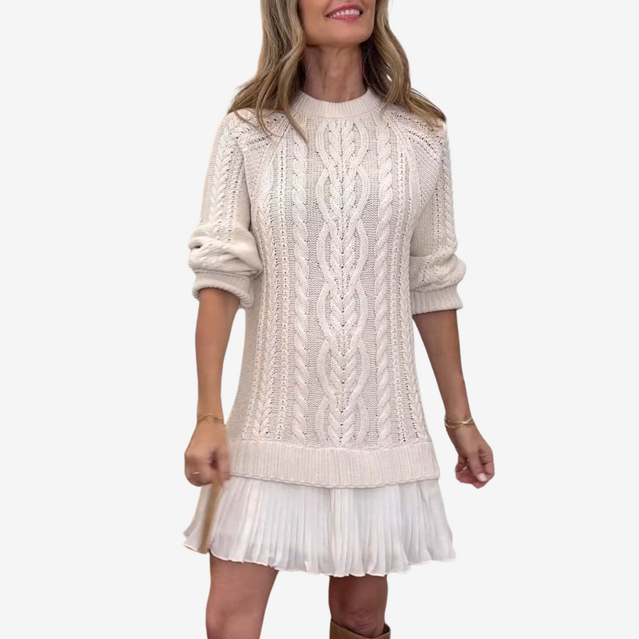 CHIARA - Abito in Maglia Girocollo Multicolore