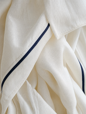 CENTALLO - Completo sportivo bianco e blu con T-shirt e pantaloni ampi