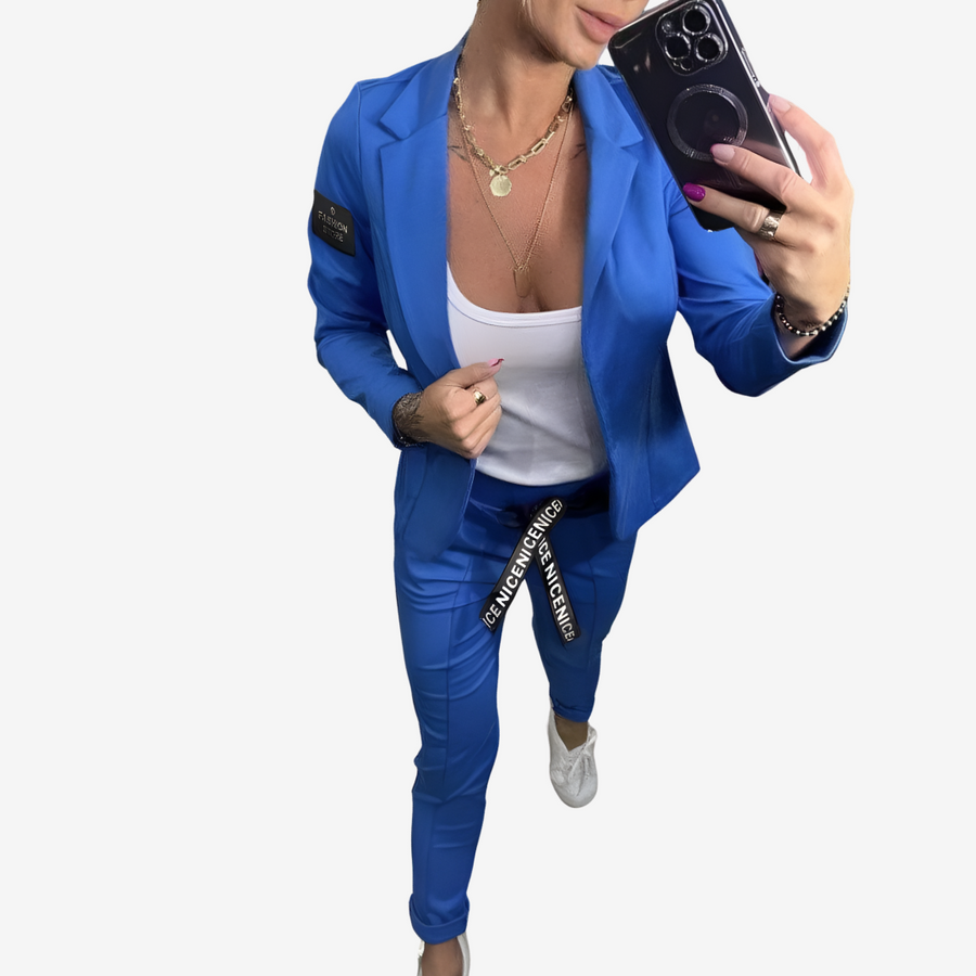 ANNA - Ensemble moderno multicolore beige blu bianco nero