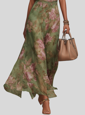 GIULIA - Abito Halter Floreale Fluido