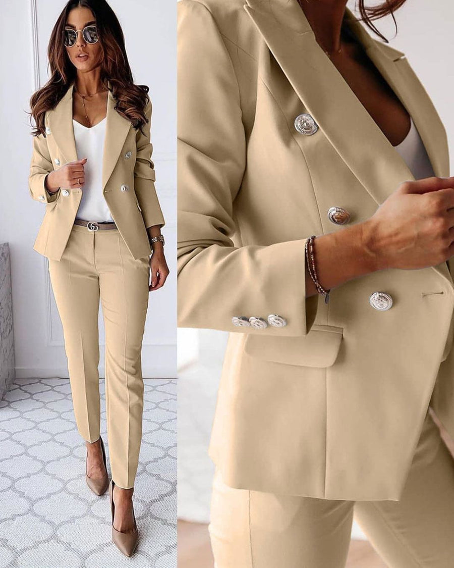 GIULIA - Completo donna doppiopetto blazer e pantaloni eleganti