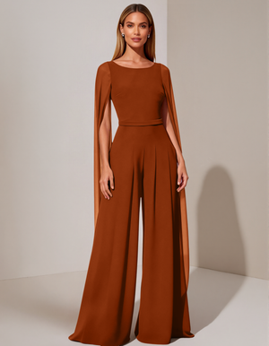 SONDALO - Tuta in chiffon girocollo con vita sagomata