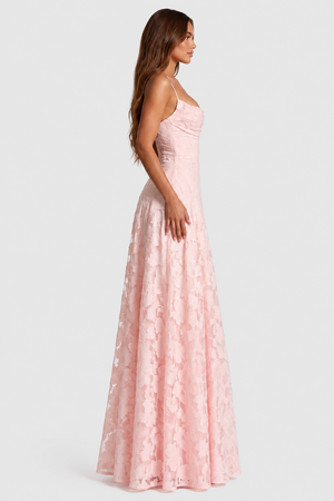 BIANCA - Abito elegante in pizzo floreale