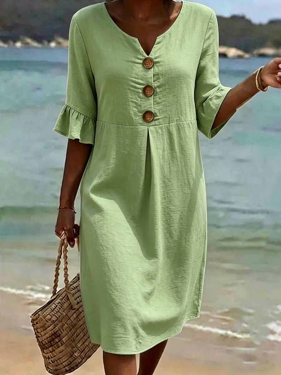 PRALI - Abito midi casual con colletto