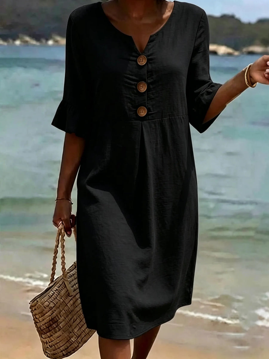 PRALI - Abito midi casual con colletto