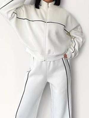 CASABONA - Completo Plus Size con Zip, Top e Pantaloni