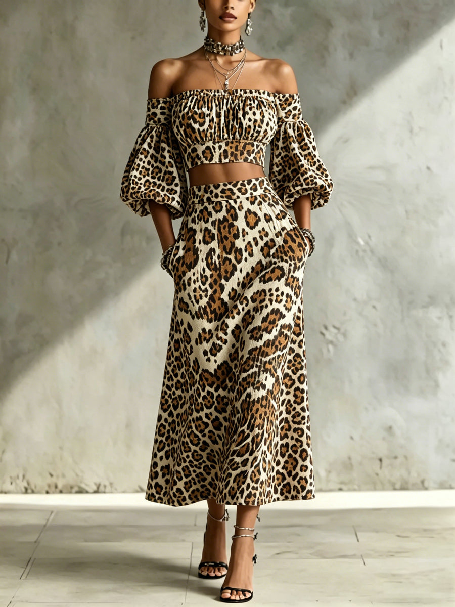 AULLA - Completo elegante con top off-shoulder