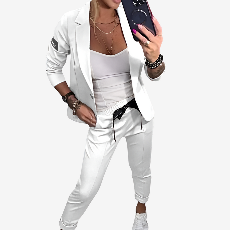 ANNA - Ensemble moderno multicolore beige blu bianco nero