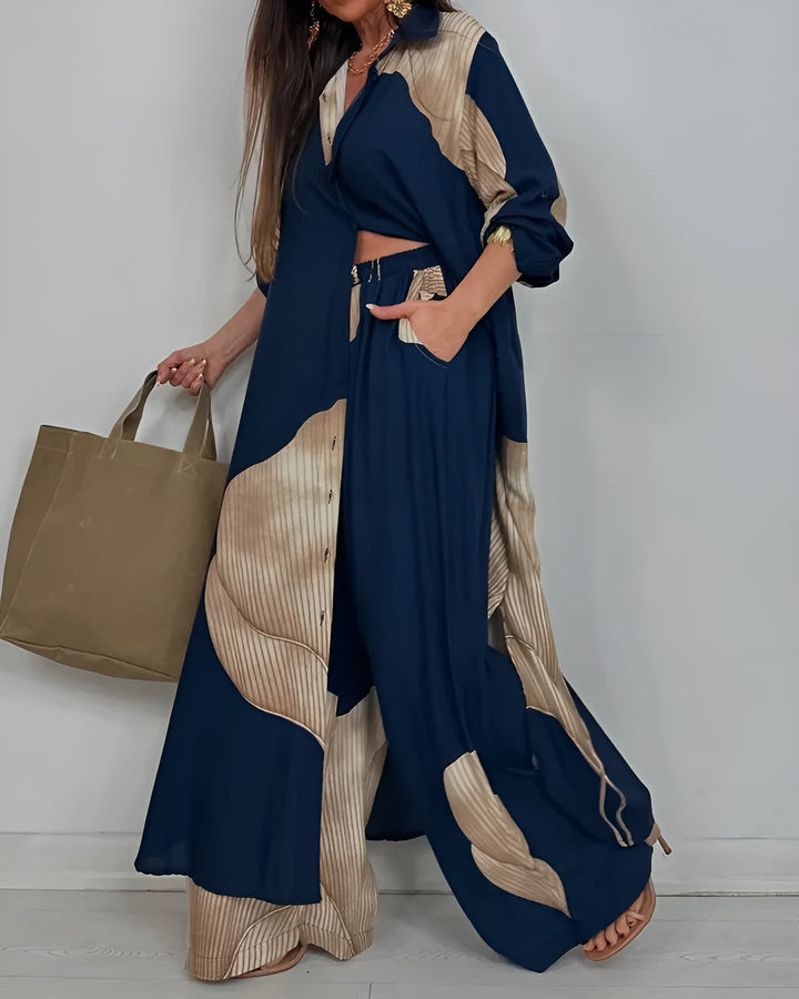 SOFIA - Completo due pezzi elegante con drappo