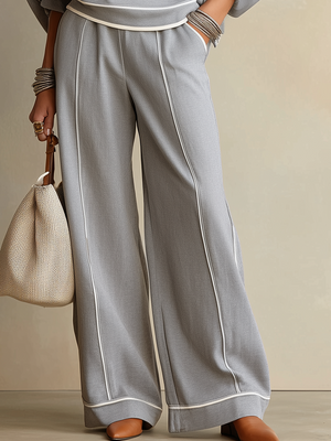 FORCE - Completo due pezzi grigio con bordi a contrasto