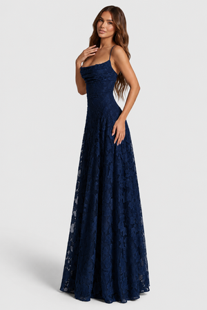 BIANCA - Abito elegante in pizzo floreale