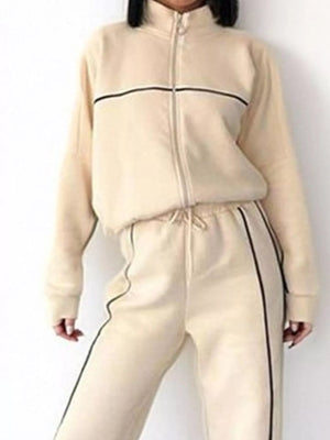 CASABONA - Completo Plus Size con Zip, Top e Pantaloni