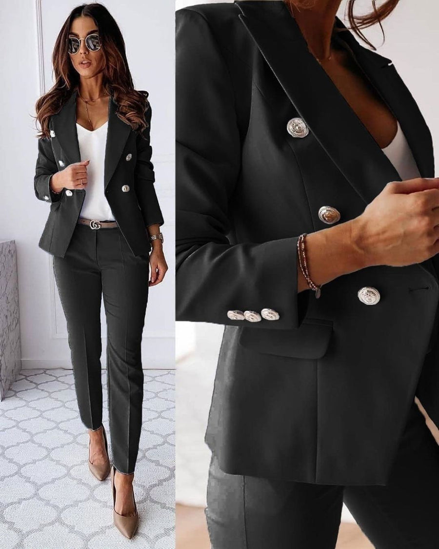 GIULIA - Completo donna doppiopetto blazer e pantaloni eleganti
