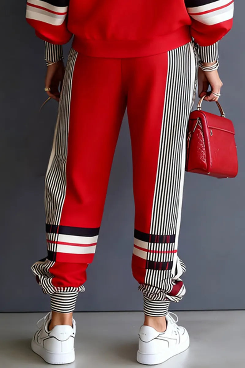 Women's Casual Color Blocked Jogging Pants