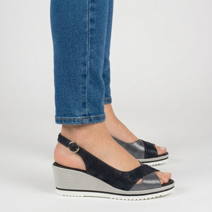 Francesca - sandalo comfort donna con zeppa