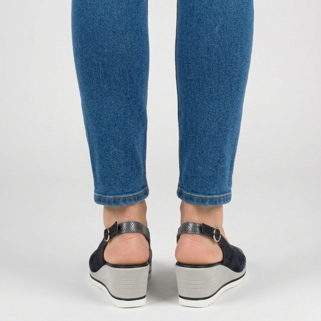 Francesca - sandalo comfort donna con zeppa