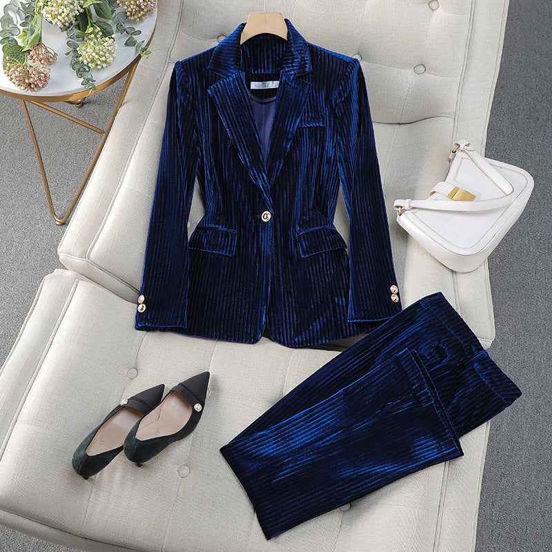 POMPONESCO - Set due pezzi con blazer lungo