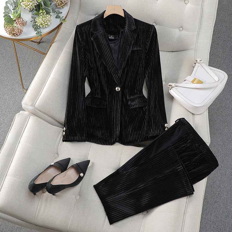 POMPONESCO - Set due pezzi con blazer lungo