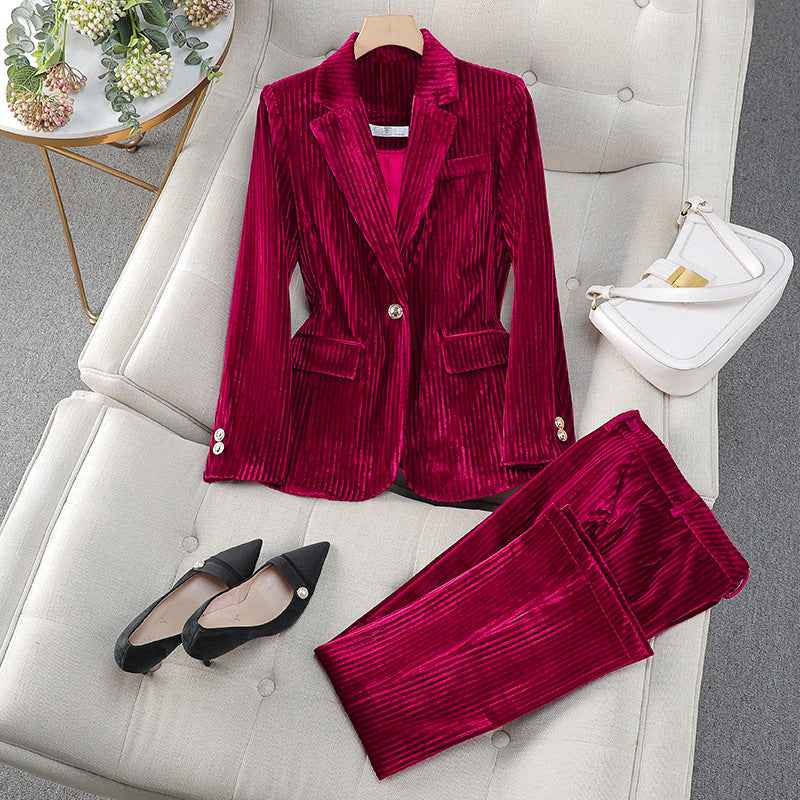 POMPONESCO - Set due pezzi con blazer lungo