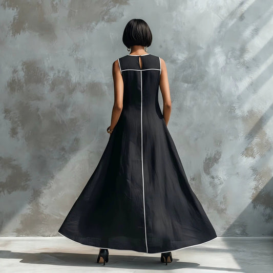 GIULIA - Abito Maxi in Misto Lino