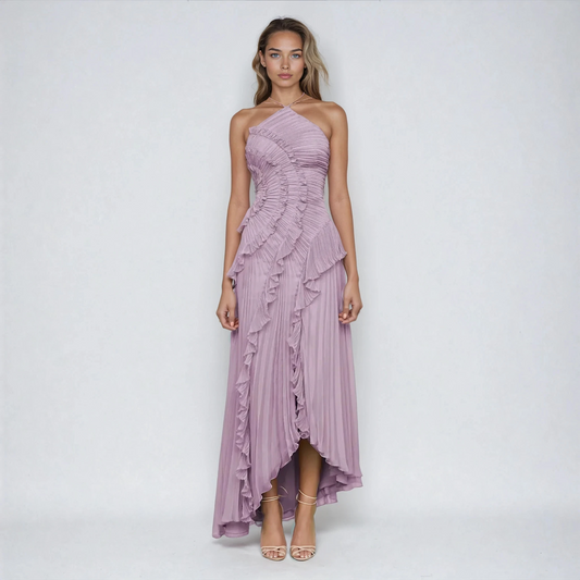 AURORA - Abito Rosa Drappeggiato