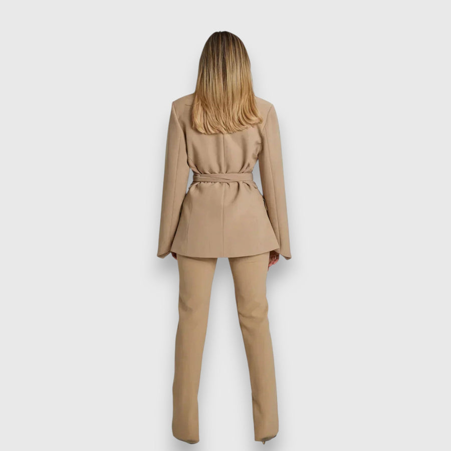 GRACE - Blazer elegante avvitato con cintura in vita